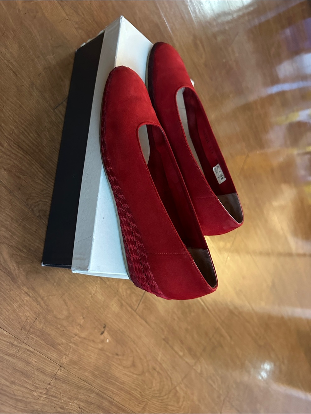 Bally Red Suede Slip-On 1 “ Wedge